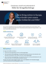 Hilfe für Kriegsflüchtlinge